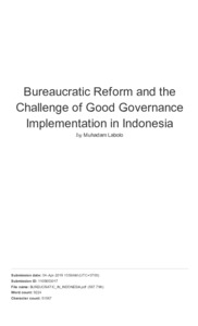 Bureaucratic Reform And The Challenge Of Good Governance Implementation ...